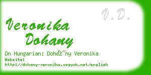 veronika dohany business card